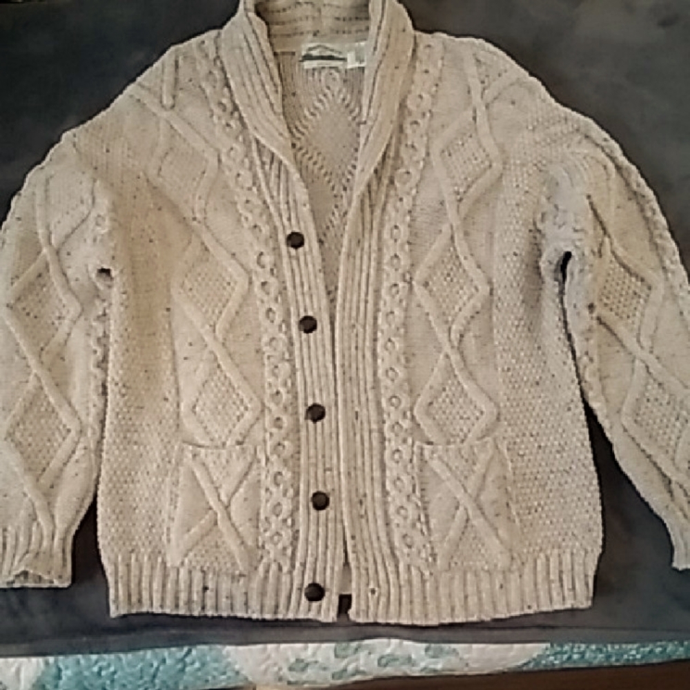 NEW ARANCRAFTS IRELAND Wool Cardigan  Sz XXL